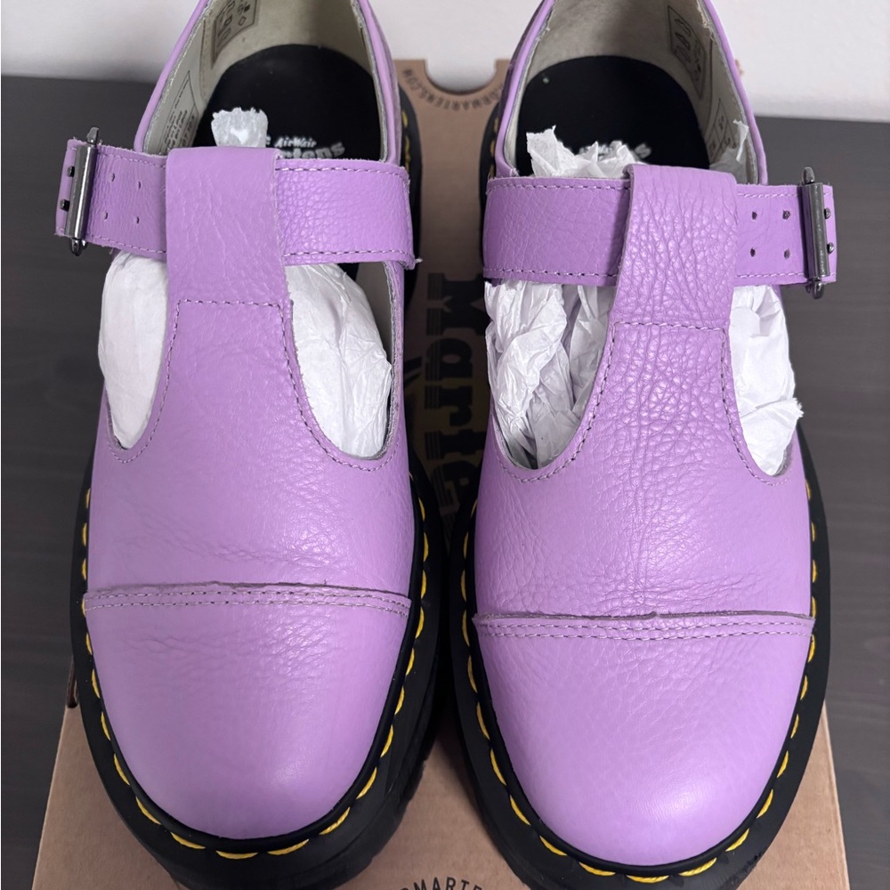 Dr. Martens Purple Bethan Shoes with Black Soles - Picture 2 of 6